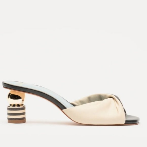 Farah Twist Kickball Heel Nappa Black Oyster by Frances Valentine - Picture 6 of 6